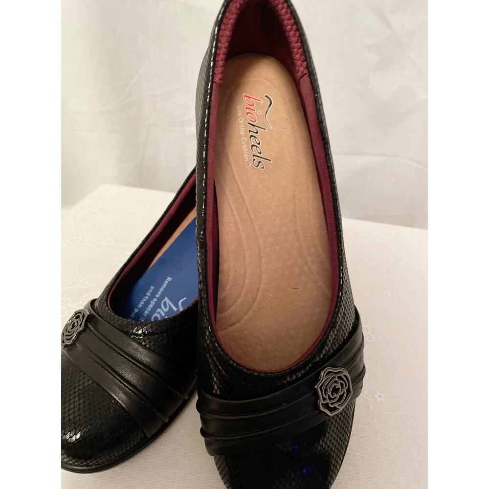 Maya OrthoFeet Bioheels Shoes for Women in Sz 9D Wide in Black Like New